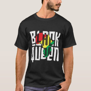 Black Queen For Women Girls History Month Africa  T-Shirt