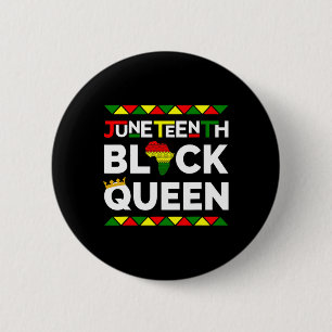 Black Queen Freedom Day June 19th 1865 Womens 6 Cm Round Badge