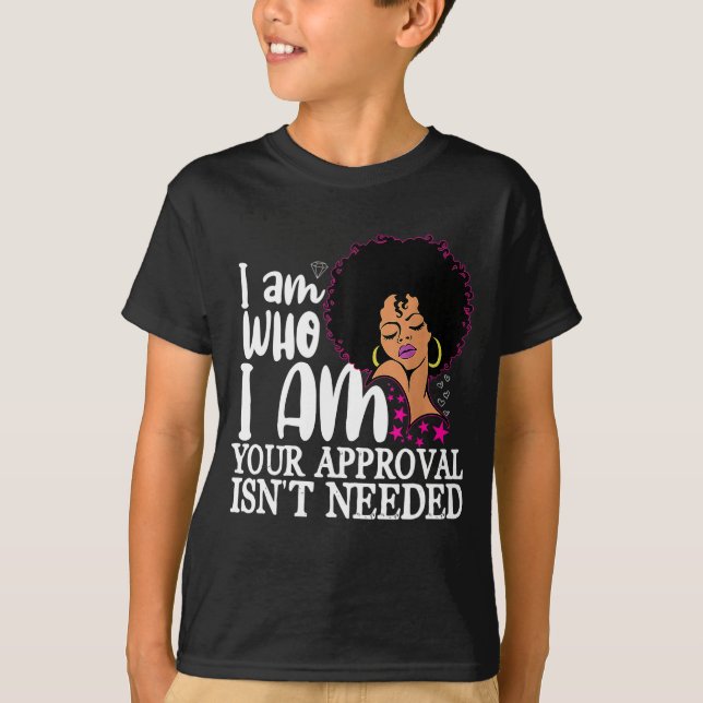 Black Queen Gifts Curly Natural Afro African Ameri T-Shirt (Front)