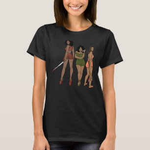 Black Queen Halloween Costume Melanin Girls Magic  T-Shirt