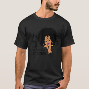 Black Queen Lady Curly Natural Afro African Americ T-Shirt