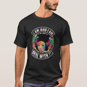 Black Queen Lady Natural Afro African American Lad T-Shirt
