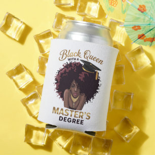 Black Queen Masters Degree Cute Graduation Gifts Can Cooler