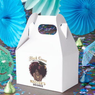 Black Queen Masters Degree Cute Graduation Gifts Favour Box