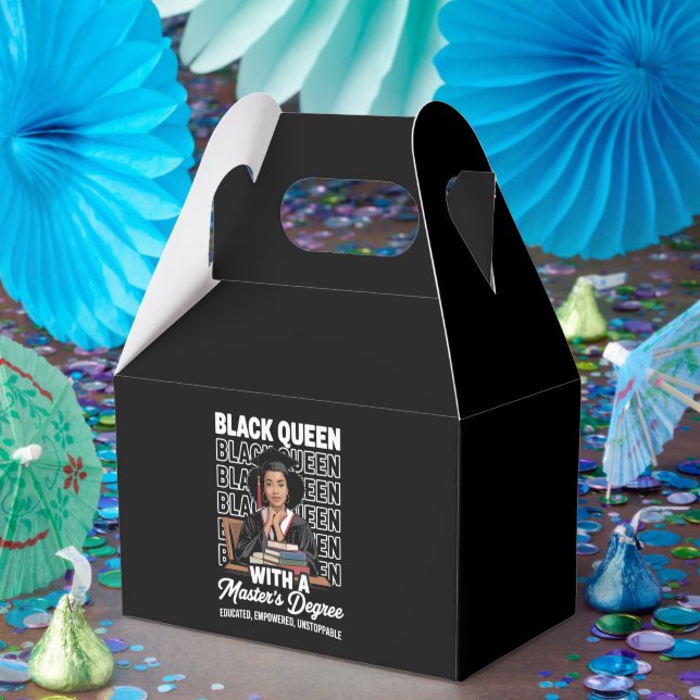 Black Queen Masters Degree Graduation Educated  Favour Box (Party)