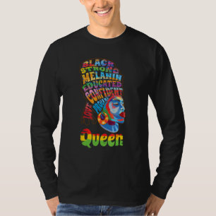 Black Queen Melanin Afro African American Black Hi T-Shirt
