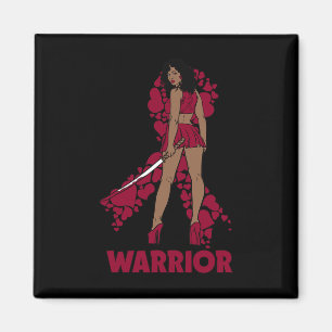 Black Queen Melanin Burgundy Ribbon Sickle Cell Aw Magnet