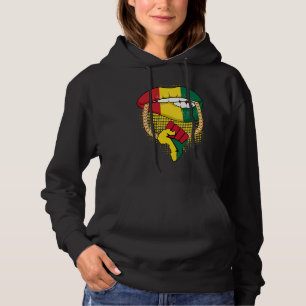 Black Queen Melanin Lips Africa Flag Pride BHM Bla Hoodie