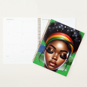 Black queen melanin sista magic brown skin girls planner