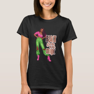 Black Queen Melanin Sistas Women Curly Afro Americ T-Shirt