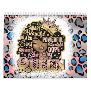 Black Queen Melanin Woman Brown Skin Sista Magic Calendar