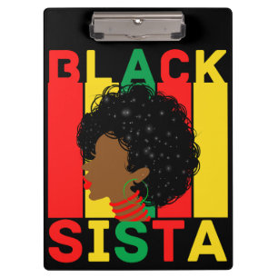 Black Queen Melanin Woman Sista Love Clipboard