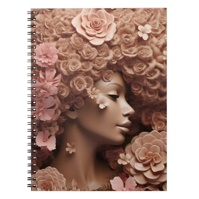 Black Queen Melanin Woman Sista Love Notebook (Front)