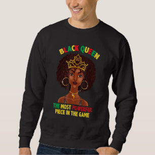 Black Queen Most Powerful Chess African American W Sweatshirt