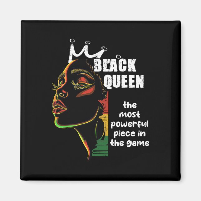 Black Queen Most Powerful Chess Black History Mont Magnet (Front)