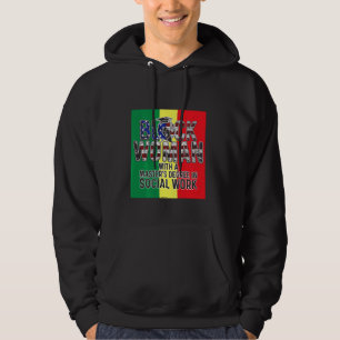 Black Queen Msw Social Work Flag Masters Graduatio Hoodie