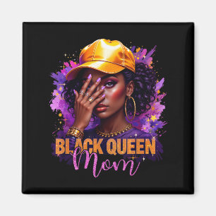 Black queen mum happy mothers day afro african magnet