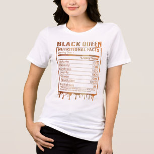 Black Queen Nutrition Facts Black History Month 20 Tri-Blend Shirt