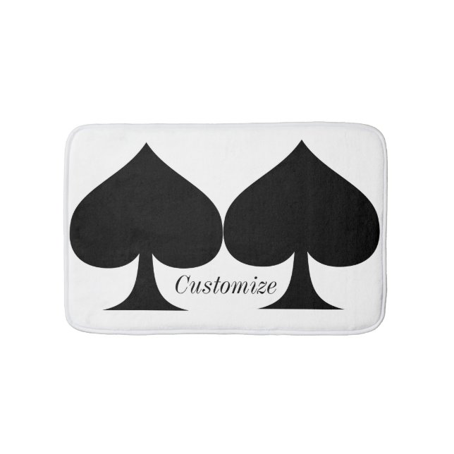 Black Queen of Spades Black Thunder_Cove Bath Mat (Front)