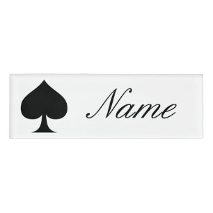 Black Queen of Spades Black Thunder_Cove Name Tag