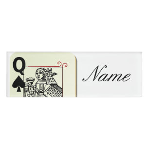 Black Queen of Spades Black Thunder_Cove Name Tag