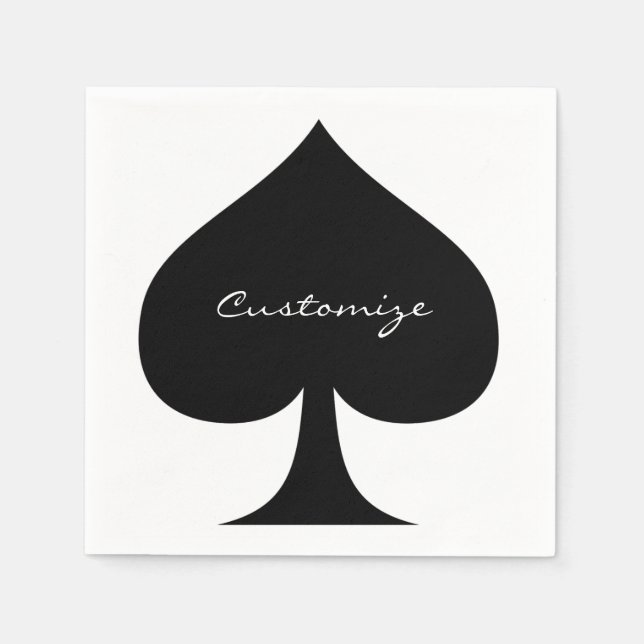Black Queen of Spades Black Thunder_Cove Napkin (Front)