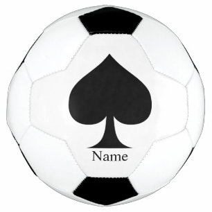 Black Queen of Spades Black Thunder_Cove Soccer Ball