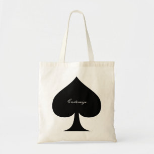 Black Queen of Spades Black Thunder_Cove Tote Bag