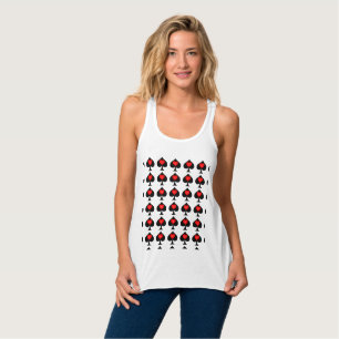 Black Queen of Spades Red Heart Thunder_Cove Tank 
