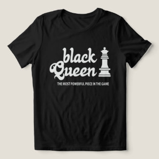 Black Queen Power T-Shirt – Rule the Board Tri-Blend Shirt