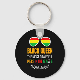 Black Queen The Most Powerful Piece Black History Key Ring