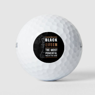 Black Queen The Most Powerful Piece In The Game 1 Golf Balls