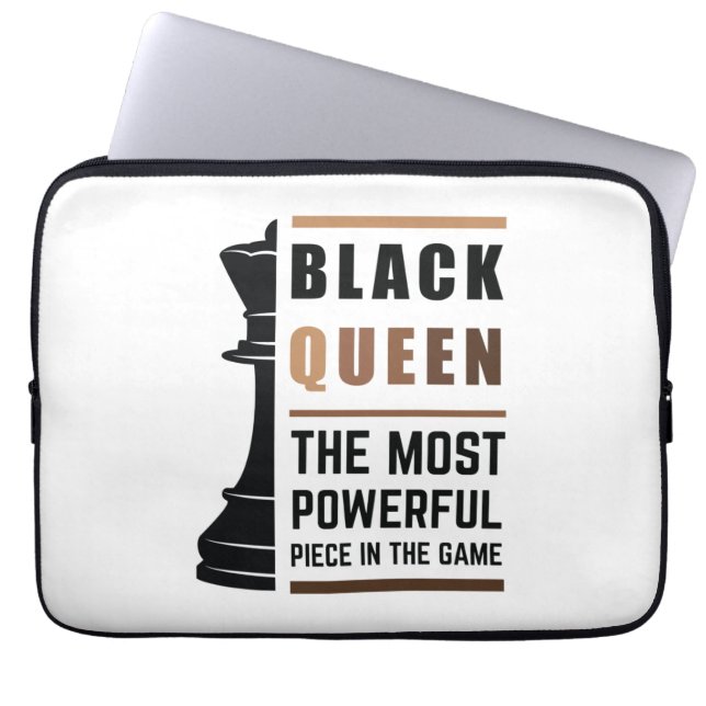 Black Queen The Most Powerful Piece In The Game 2 Laptop Sleeve (Front)