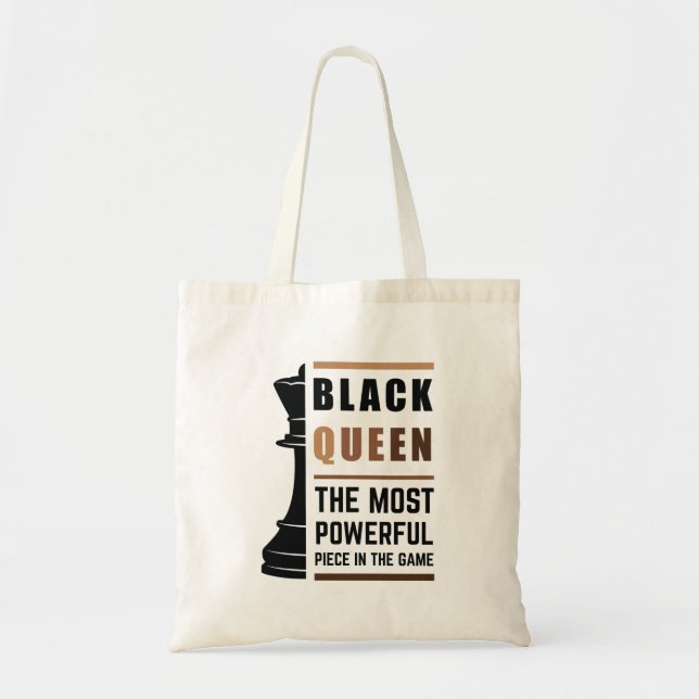 Black Queen The Most Powerful Piece In The Game 2 Tote Bag (Front)