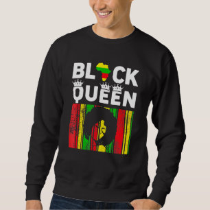 Black Queen Women Mum Girl Proud African American  Sweatshirt