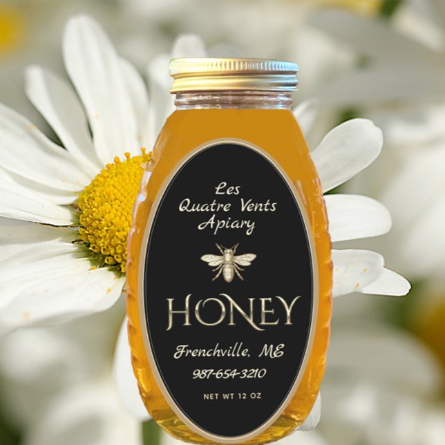 Black Queenline Honey Label Heraldic Bee (Creator Uploaded)