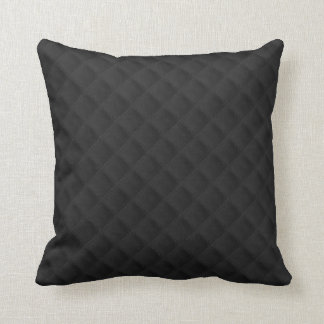 Black Quilted Leather Cushion