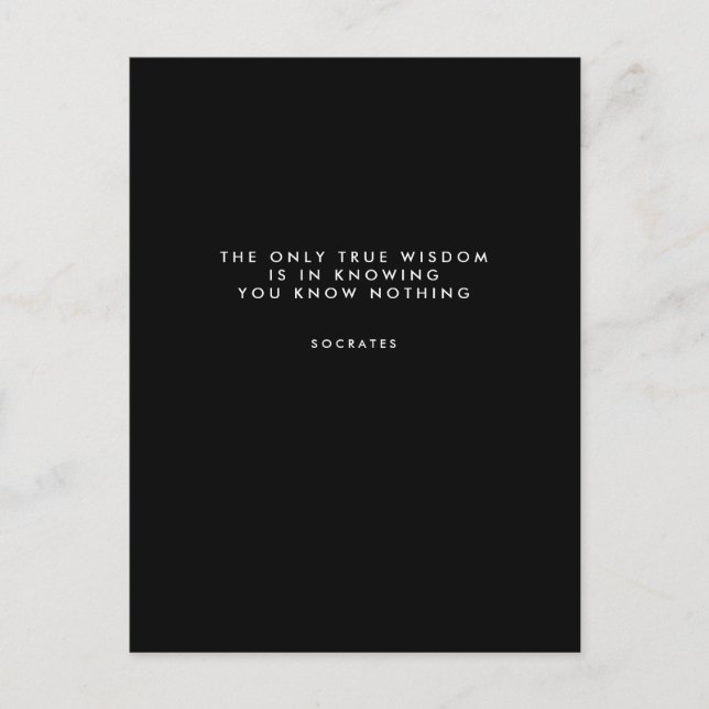 Black Quote Postcards Personalised Gifts For Men (Front)