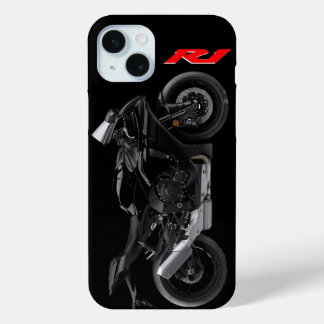 Black R1 Sportsbike Motorcycle  iPhone 15 Mini Case