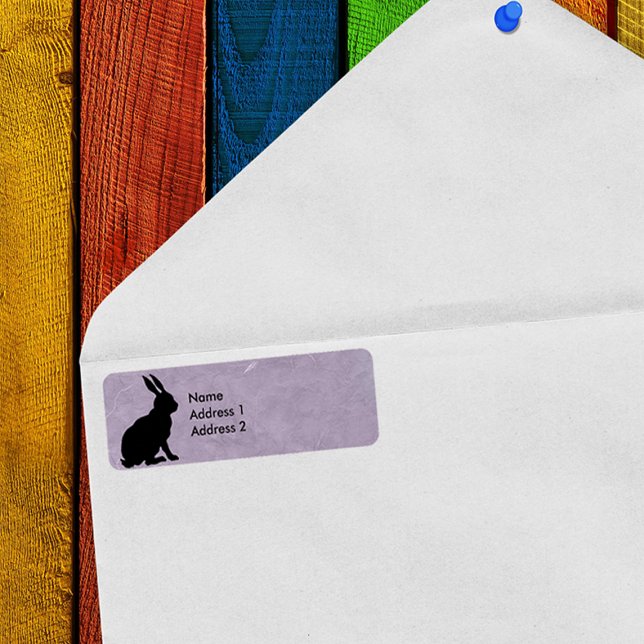 Black Rabbit Silhouette Marbled Purple (Creator Uploaded)