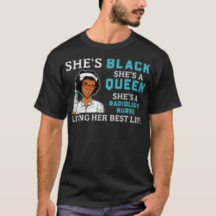 Black Radiology Nurse Proud Afro Queen Women Premi T-Shirt