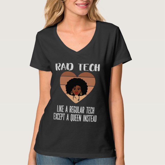 Black Radiology Technologist Rad Tech Week Radiolo T-Shirt (Front)