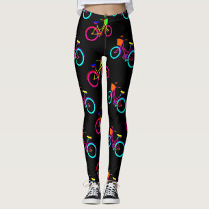 black rainbow bikes colourful bicycles leggings