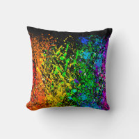 Black Rainbow Colour Paint Splatter Colourful