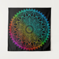 Black Rainbow Mandala Poster