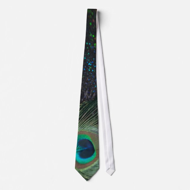 Black Rainbow Peacock Tie (Front)