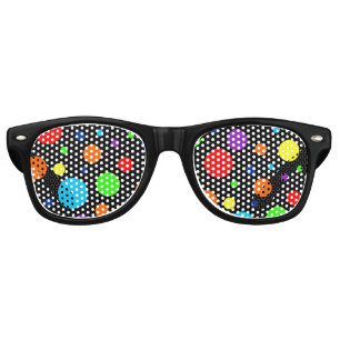 Black Rainbow Spots Party Shades