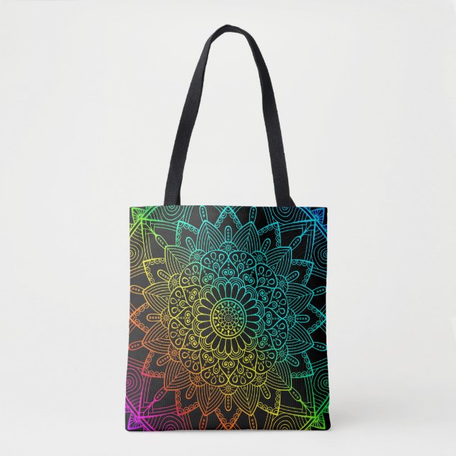 Black Rainbow  Tote Bag (Front)
