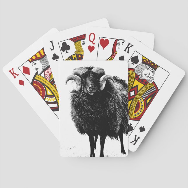 Black Ram Playing Cards (Back)