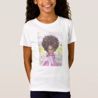 Black Rapunzel Natural Hair girls tshirt